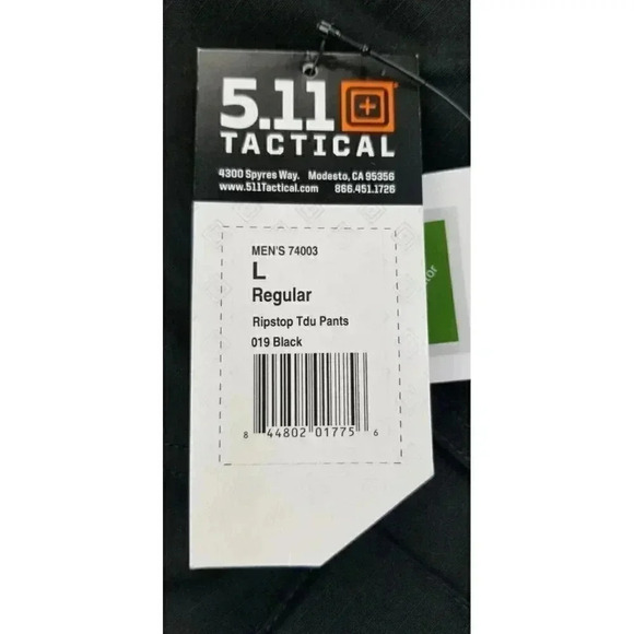 5.11 Tactical Size Large Mens Ripstop TDU Adjustable Teflon Protected Work Pants - Picture 7 of 16